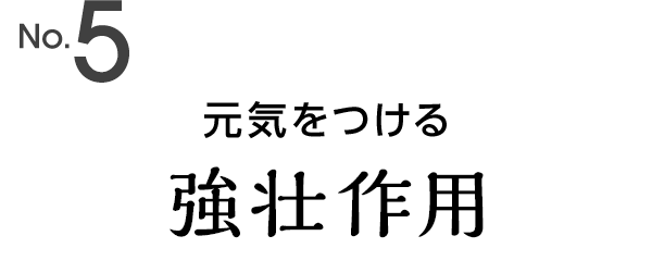 元気をつける強壮作用